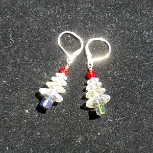 Handmade Swarovski Crystal Christmas Earrings